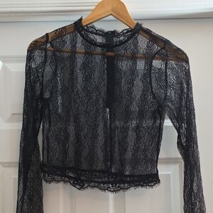 Elegant Black Lace Top